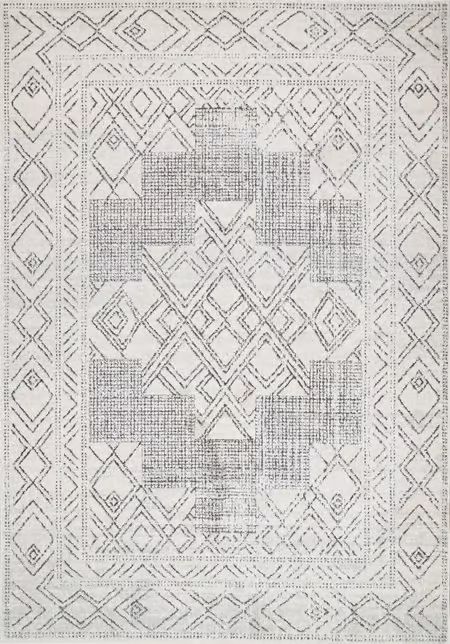 Beige Geometric Medallion 8' x 10' Area Rug | Rugs USA