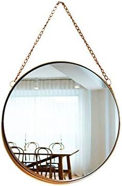 April Box–Decorative Hanging Wall Mirror – Small Vintage Mirror for Wall - 10 Inch Gold Metal... | Amazon (US)