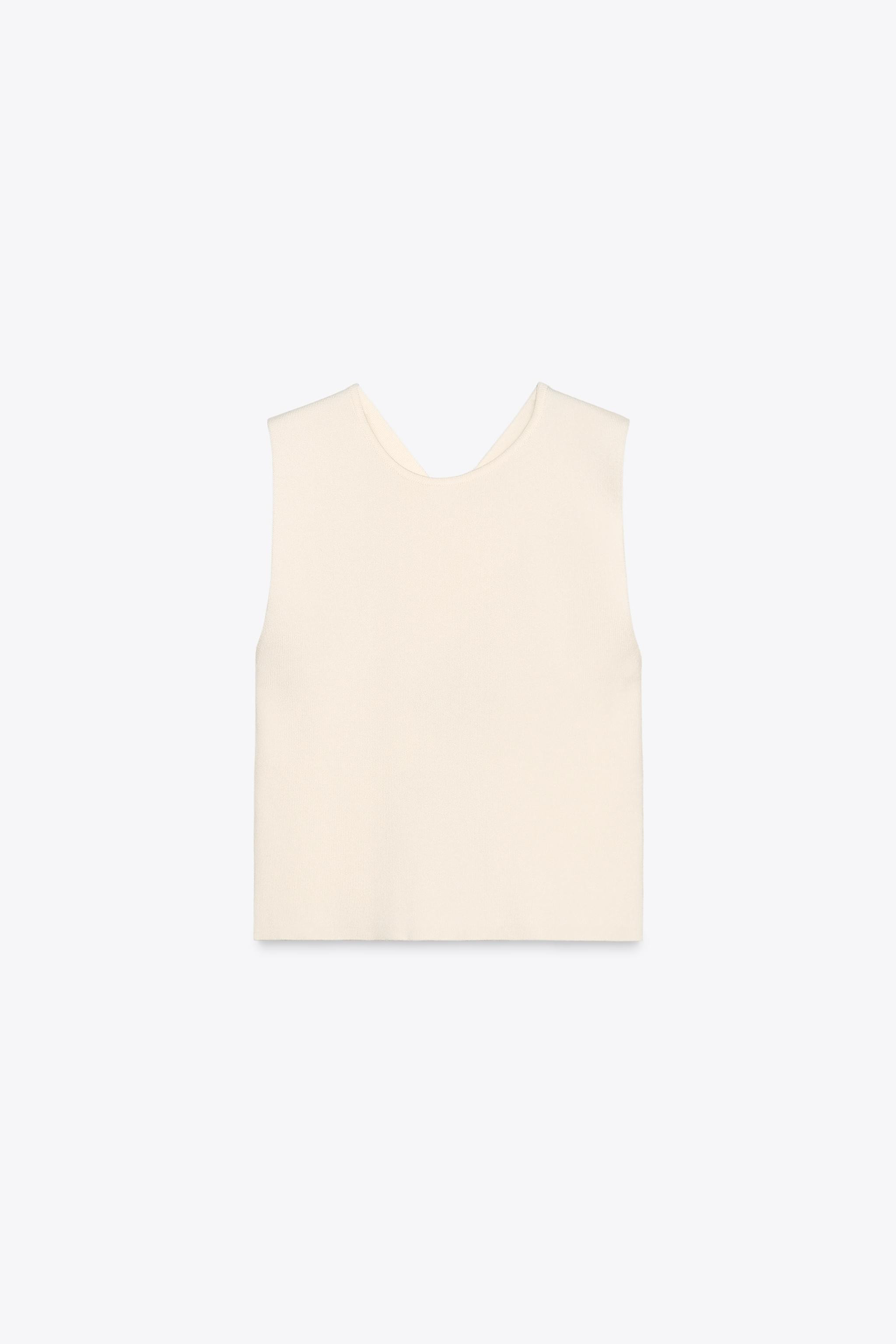 CUT OUT BACK KNIT TOP | Zara US