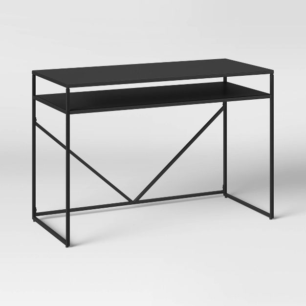Glasgow Metal Writing Desk with Storage Black - Project 62™ | Target