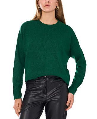 Vince Camuto Women's Cozy Crewneck Long-Sleeve Extend-Shoulder Sweater, XXS-3X - Macy's | Macy's