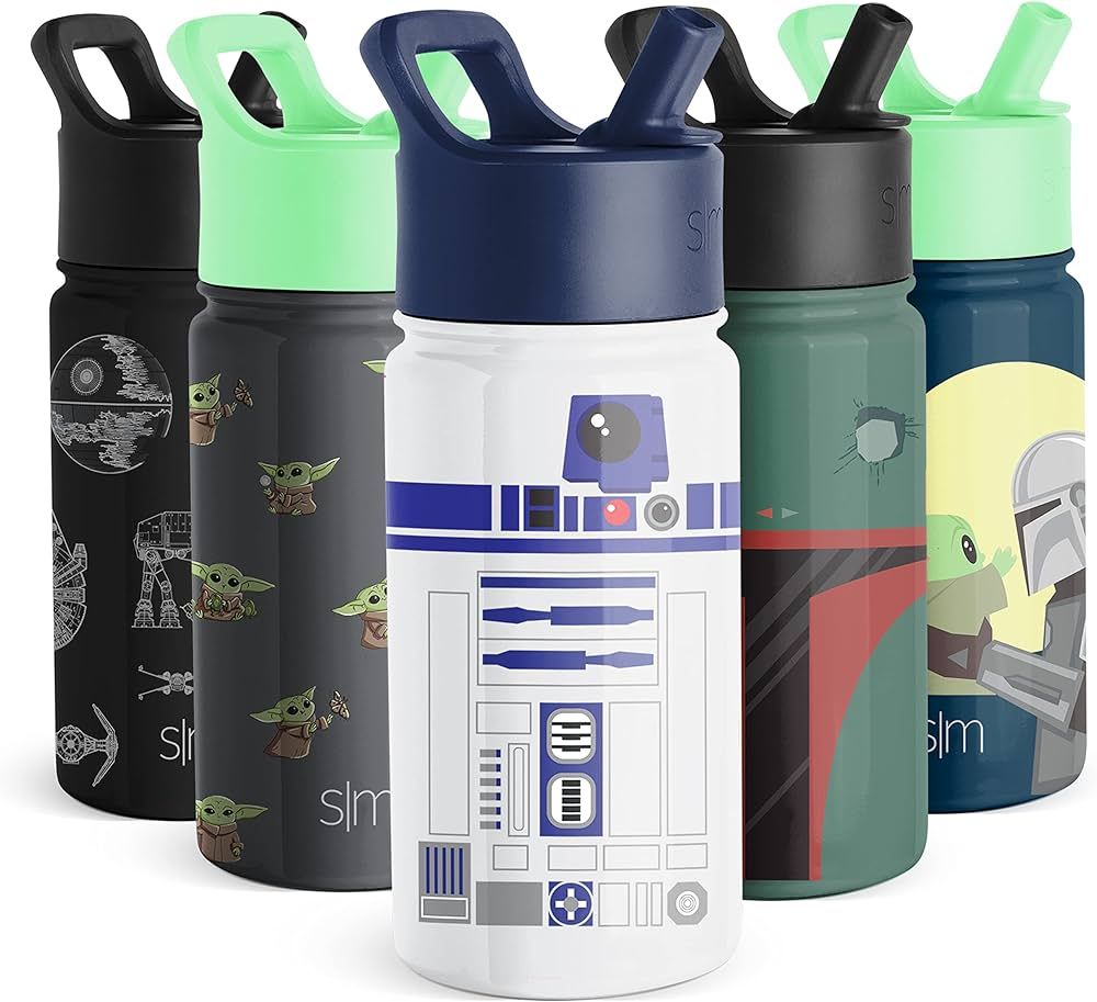 Simple Modern Star Wars R2D2 Kids Water Bottle with Straw Lid | Insulated Stainless Steel Reusabl... | Amazon (US)