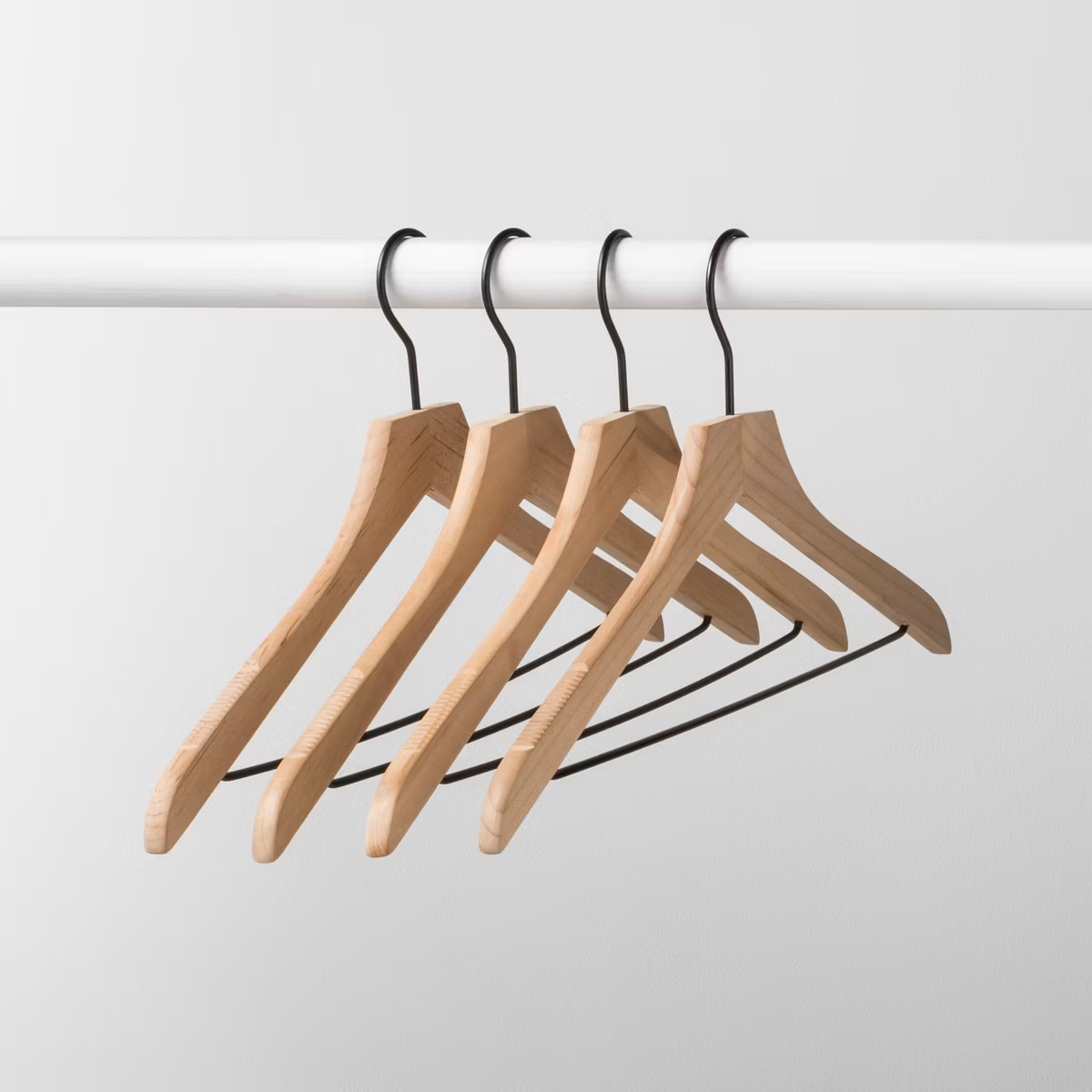 4pk Wood Suit Hangers Natural - Brightroom™ | Target
