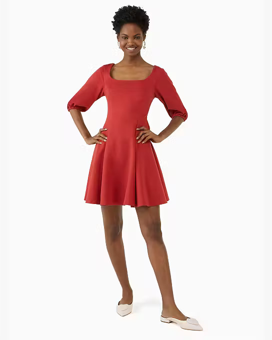Ponte Puff-sleeve Dress | Kate Spade Outlet