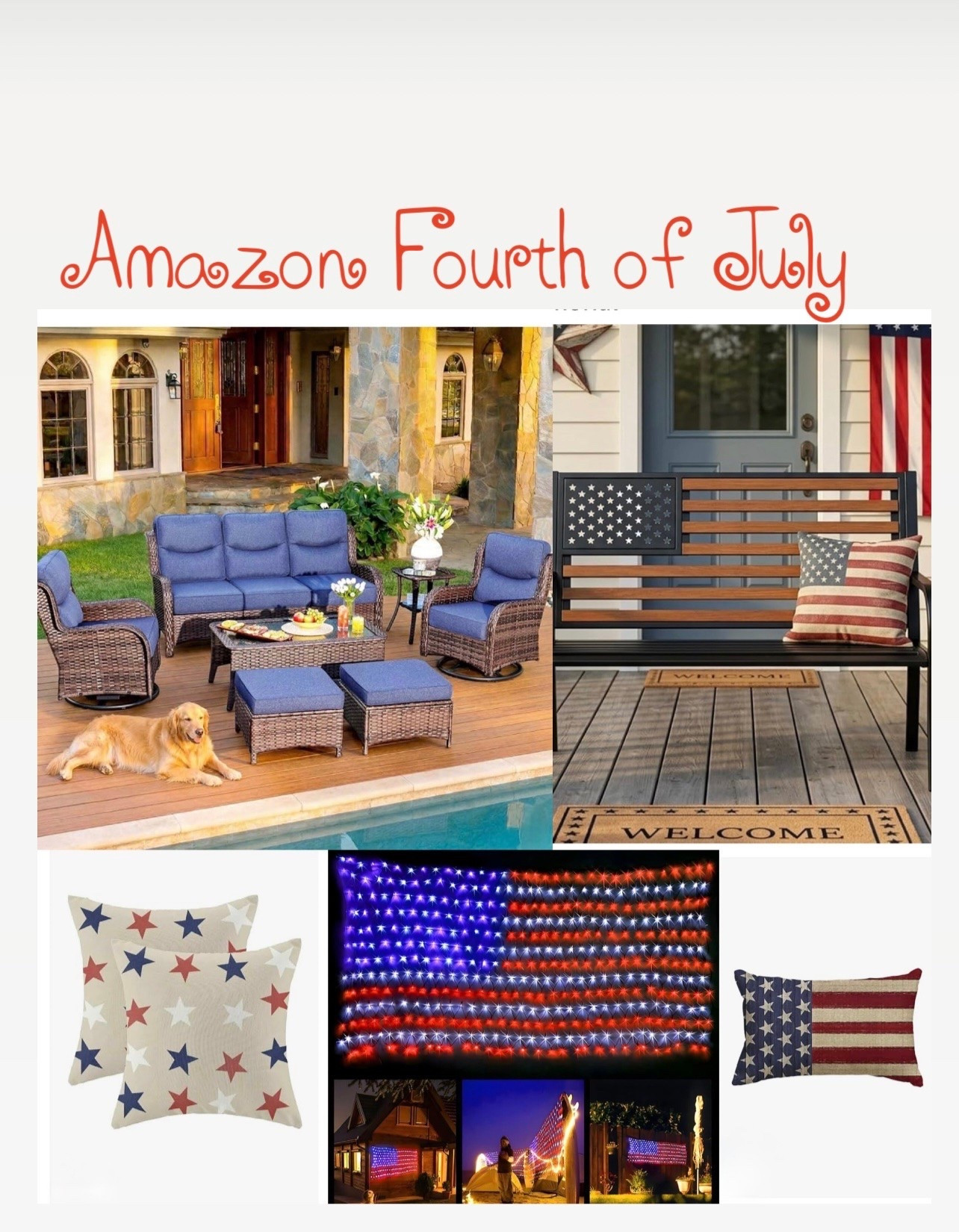 Amazon has so many great things for a Fourth of July party, patio decor, outdoor furniture, American flag decor

#LTKHome #LTKmomlife #LTKSeasonal
