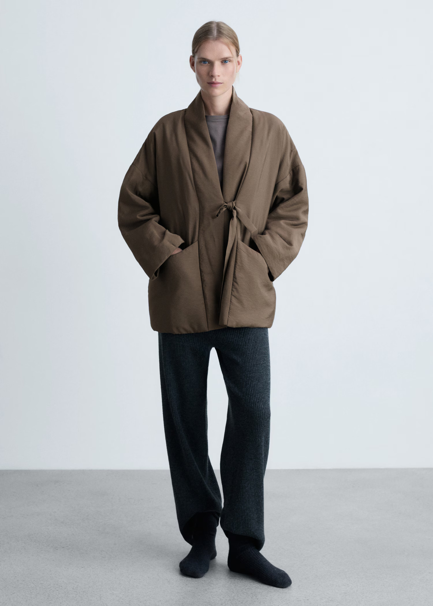 Satin robe with pockets - Women | MANGO USA | Mango (US/MX/AU)