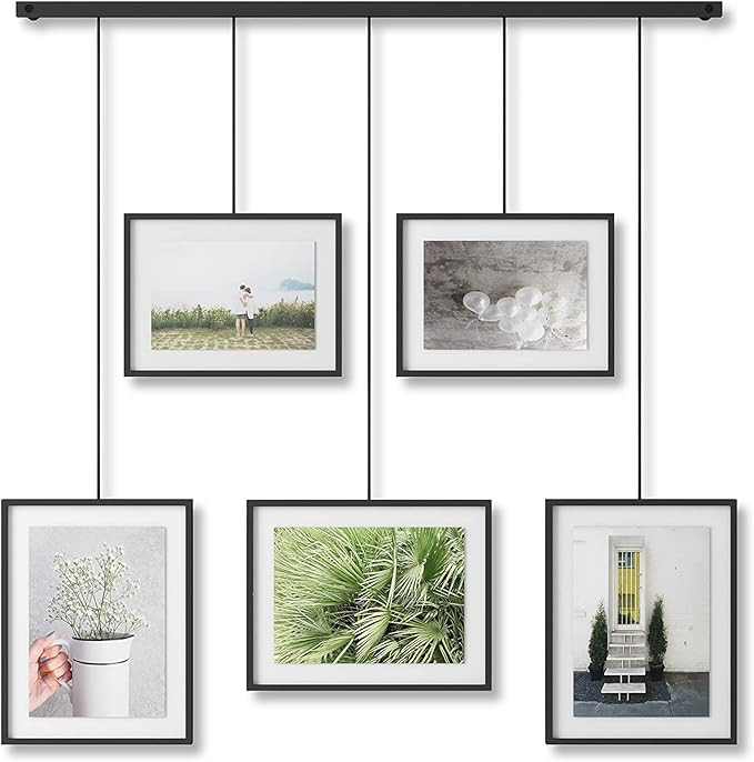Umbra Exhibit Picture Frame Gallery Set Adjustable Collage Display for 5 Photos, Prints, Artwork ... | Amazon (US)