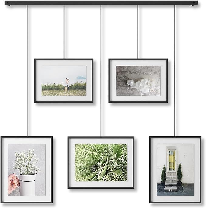 Umbra Exhibit Picture Frame Gallery Set Adjustable Collage Display for 5 Photos, Prints, Artwork ... | Amazon (US)