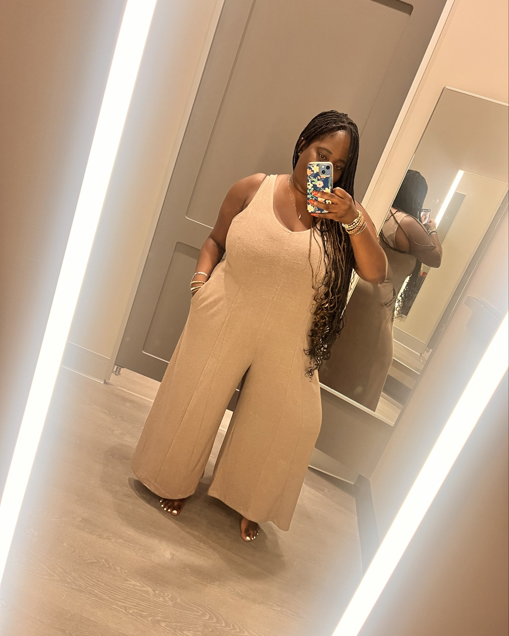 This AVA & VIV Mocha Jumpsuit from Target is doing exactly what it needs to do — hugging curves, making statements, turning sidewalks into runways but make it comfortable 🤎🤎🤎

It is TTS. I am wearing a size XXL.

Because when the fit is mocha… the vibe is chocalata. 😏

#LTKPlusSize #LTKStyleTip #LTKFindsUnder50