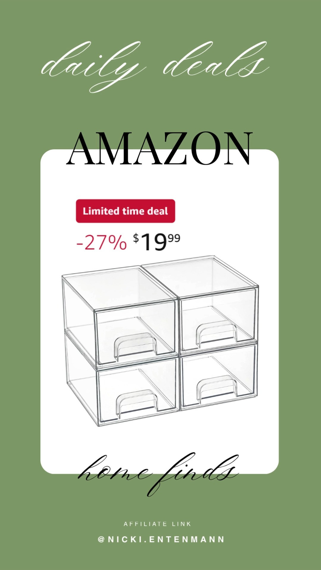 These small clear stackable storage drawers bring cheerful order and effortless charm to everyday organizing with practical flair. #StorageDrawers #ClearOrganizer #StackableStorage #HomeEssentials #DailyOrganization #LifestyleLooks #ModernCharm #PracticalStyle #TrendyHome #OrganizingGoals 🗂️✨🏡
 

 #LTKHome #LTKSaleAlert #LTKFindsUnder50