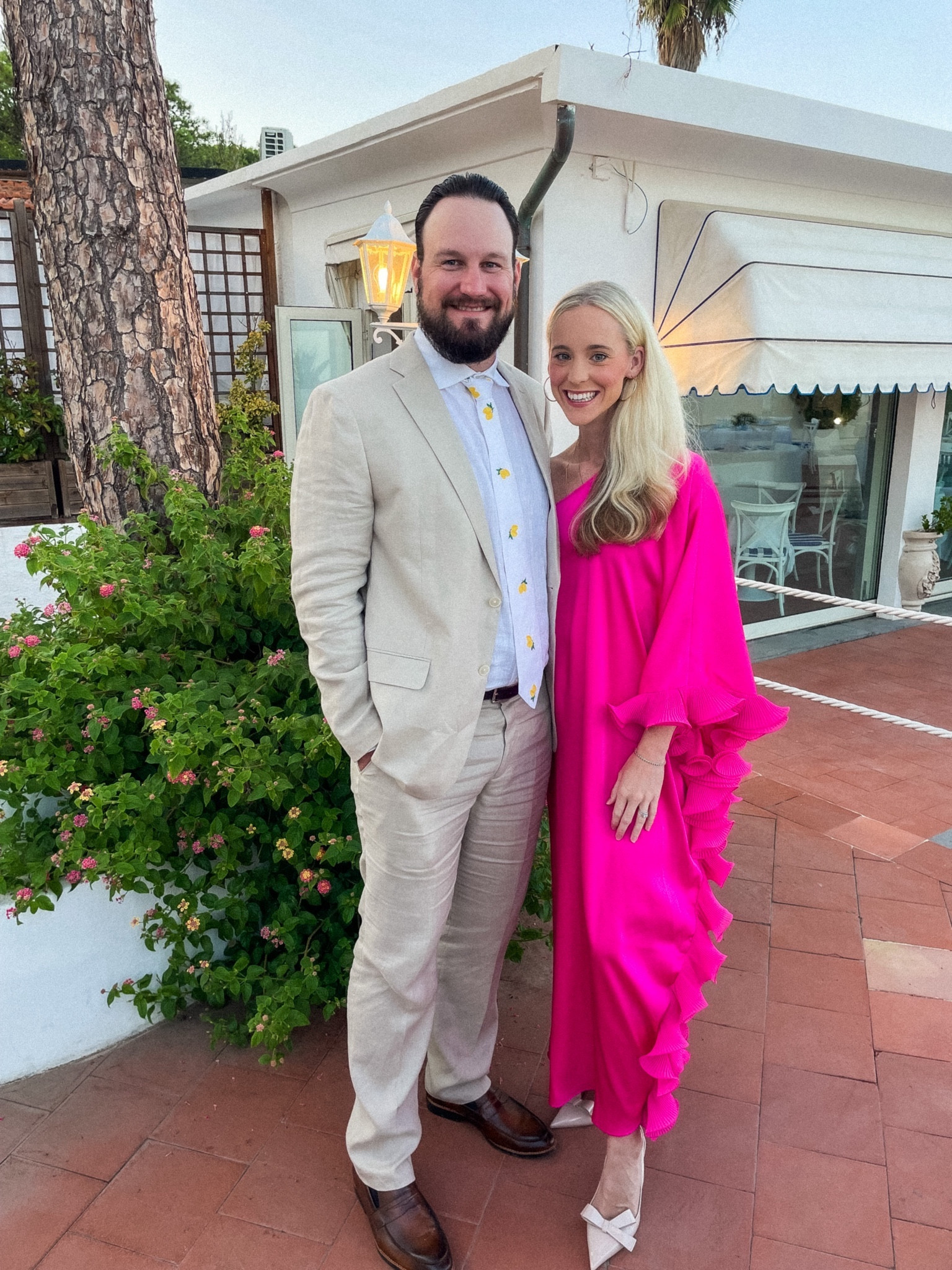 The only thing to wear to a rehearsal dinner in Ischia, Italia 🩷

My dress is the Long Ruffled Asymmetric Dress and shoes are SLINGBACK Heels with Bows by ZARA 🎀

#LTKstyletip #LTKeurope