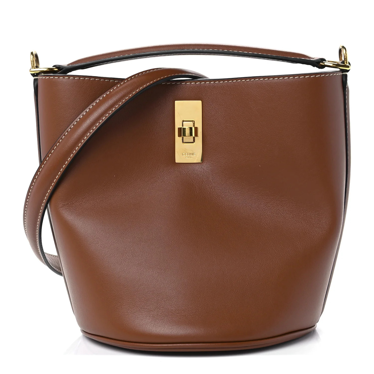 CELINE Smooth Calfskin Bucket 16 Bag Tan | FASHIONPHILE (US)