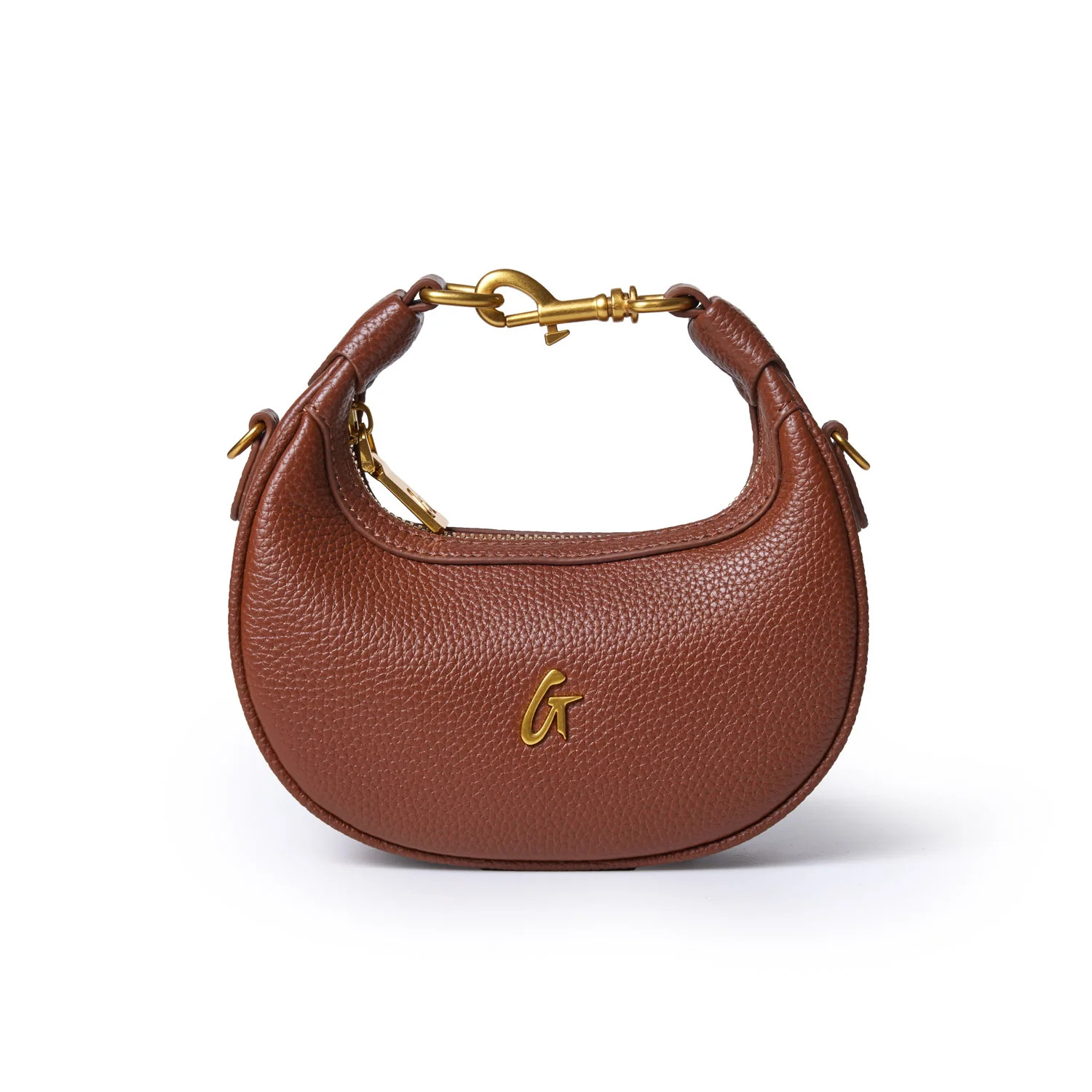 NANO PEBBLE HOBO BAG - BROWN | Glam-Aholic Lifestyle