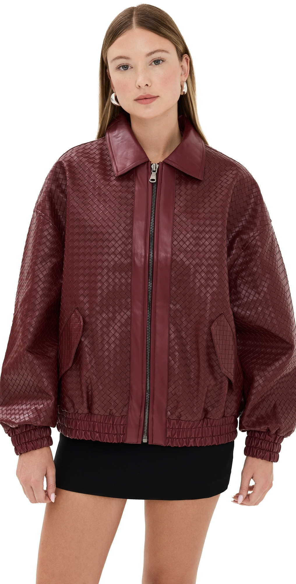 Lioness Kenny Bomber Jacket Burgundy M | Shopbop