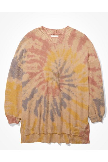 AE Oversized Crew Neck Sweater Women's Multi XS | American Eagle Outfitters (US & CA)