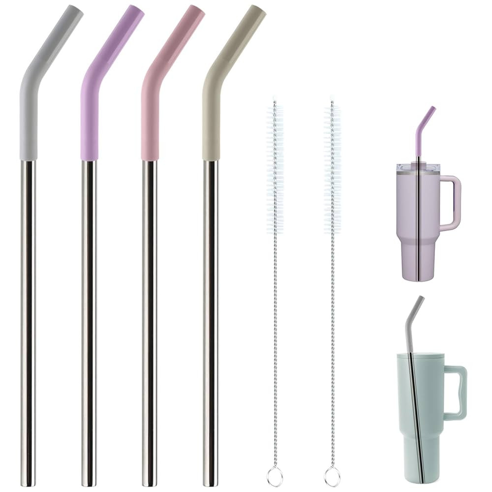 Replacement Straws for 40oz Tumblers,Metal Straws Reusable Compatible with Stanley 40oz Cup, 40 o... | Amazon (US)