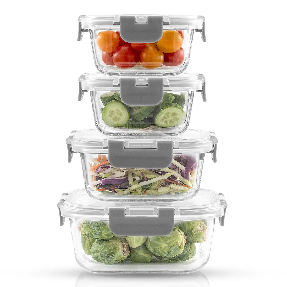 JoyFul 12 Glass Storage Containers with Leakproof Lids Set | JoyJolt