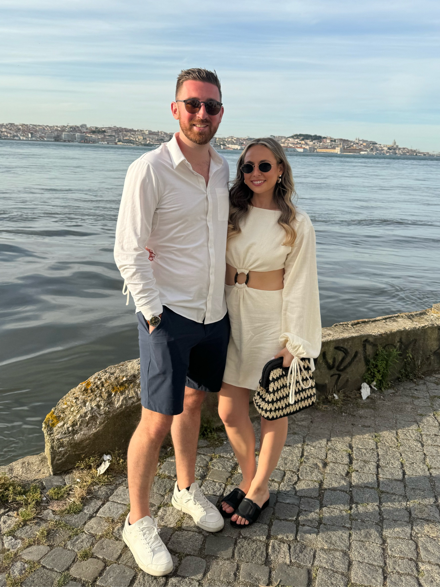 Bridal look, crème dress, long sleeve dress, summery dress 