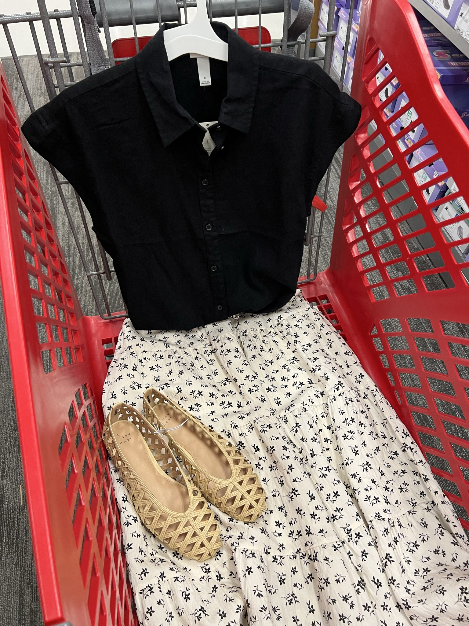 Target outfit idea with this linen rayon button down shirt and midi skirt. Top comes in three colorways. Also looks nice with trousers for work. #targetstyle 

#LTKSaleAlert