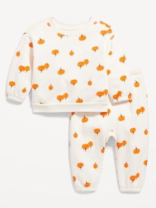 Printed Crew-Neck Sweatshirt and Sweatpants Set for Baby | Old Navy (US)