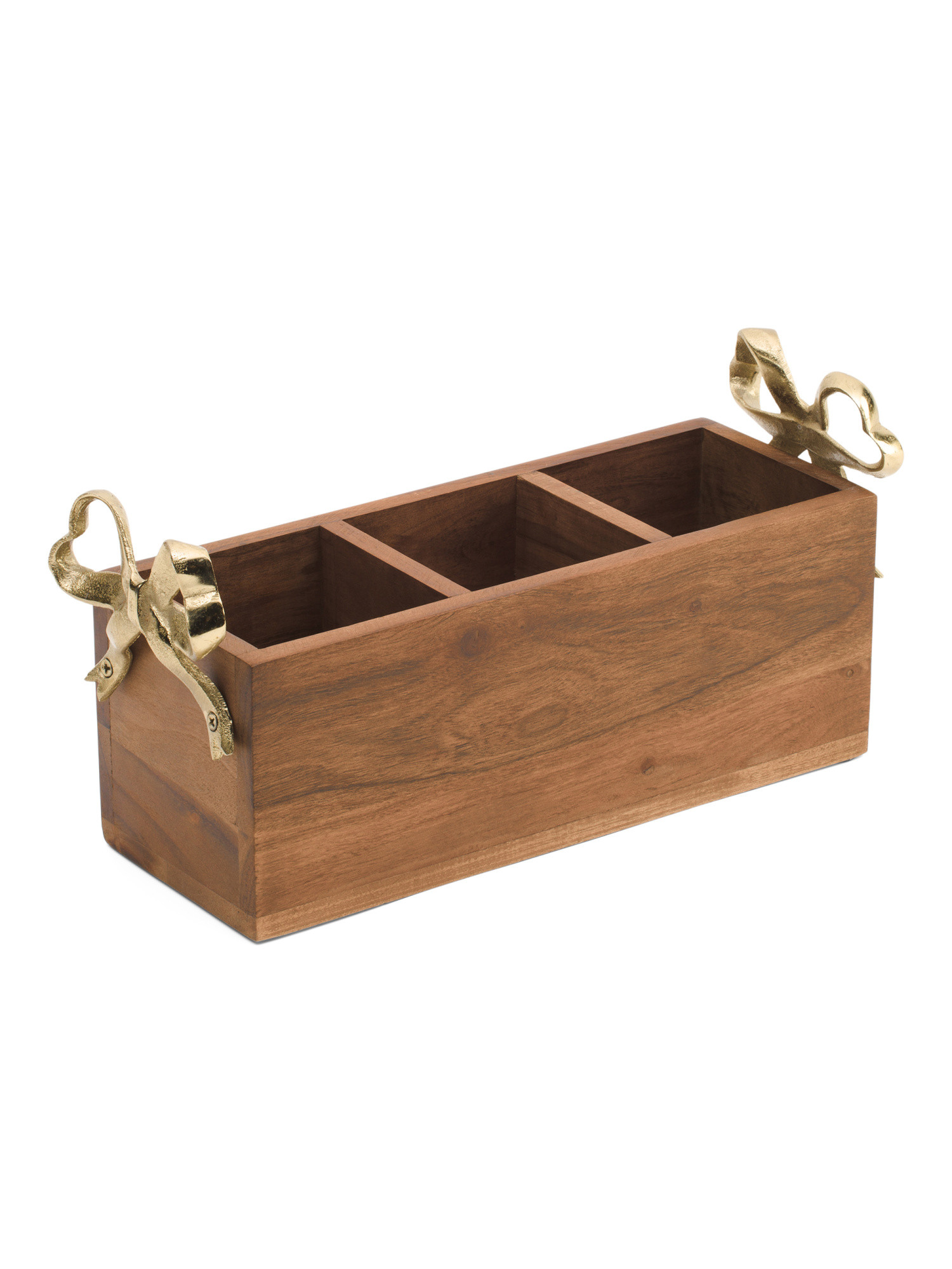 Wooden Flatware Caddy With Bow Handles | Kitchen & Dining Room | Marshalls | Marshalls