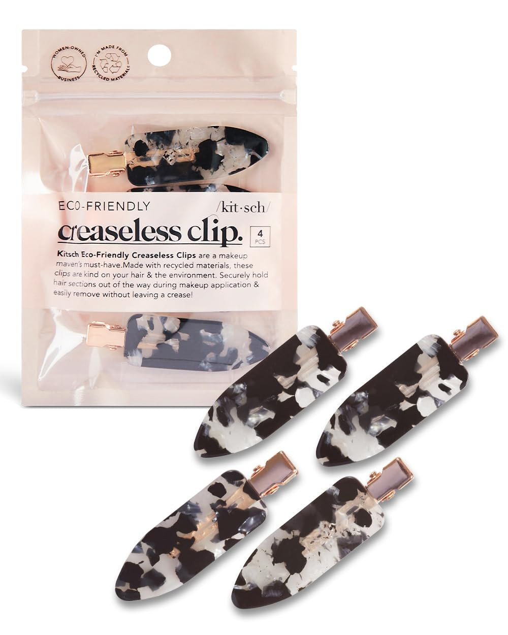 Kitsch Creaseless Hair Clips for Women - No Crease, No Bend Hair Clips for Styling, Bangs, Makeup... | Amazon (US)