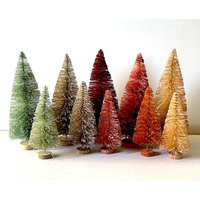 Bottle Brush Christmas Tree Collection, Vintage Style, Fall Forest Colors | Etsy (US)