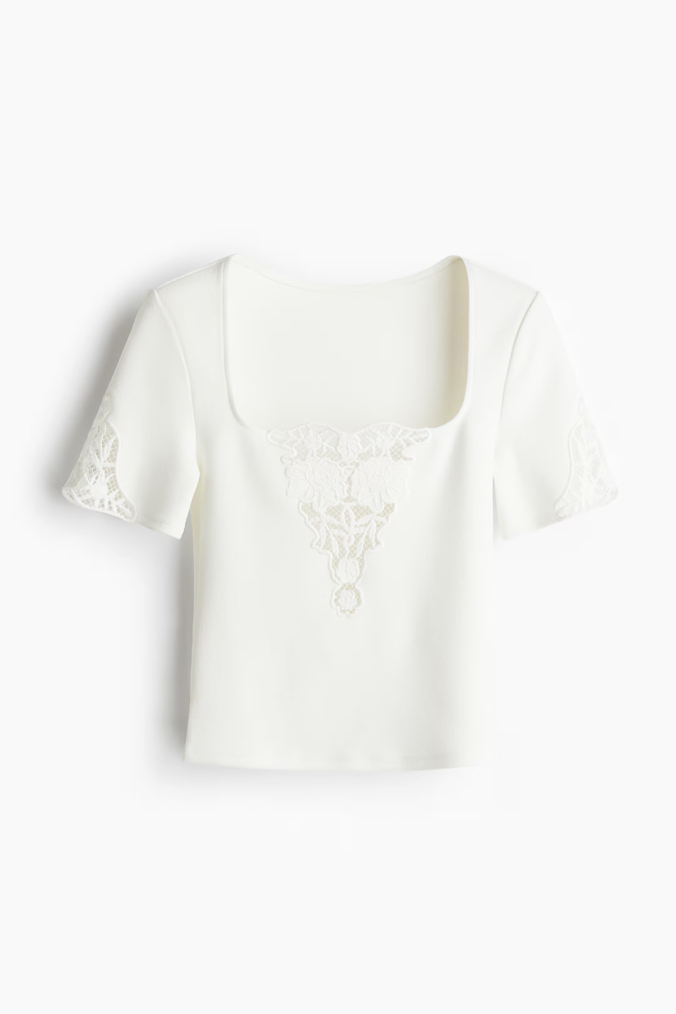 Low-Cut Top with Eyelet Embroidery | H&M (US + CA)