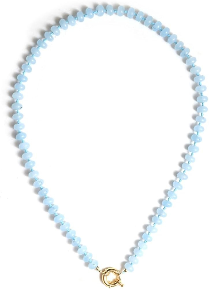 Gempires Handmade Smooth Gemstone Beaded Jewelry 8 mm Round Beads Healing Crystals Hypoallergenic... | Amazon (US)