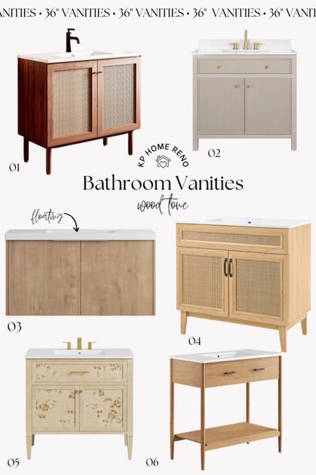 Top picks for wood tone bathroom vanities in 36” wide 

#LTKHome