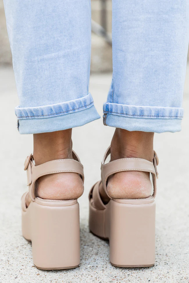 Jenni Nude Criss Cross Heel | Pink Lily