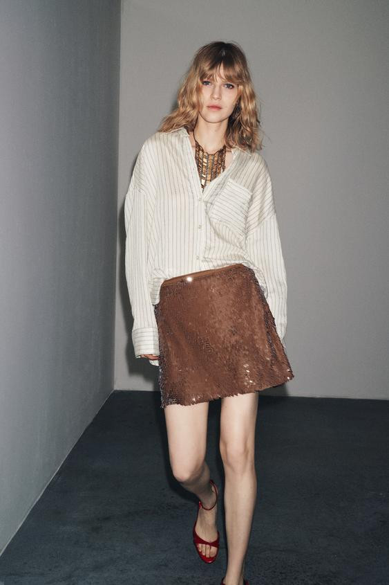 SEQUIN MINI SKIRT | Zara UK