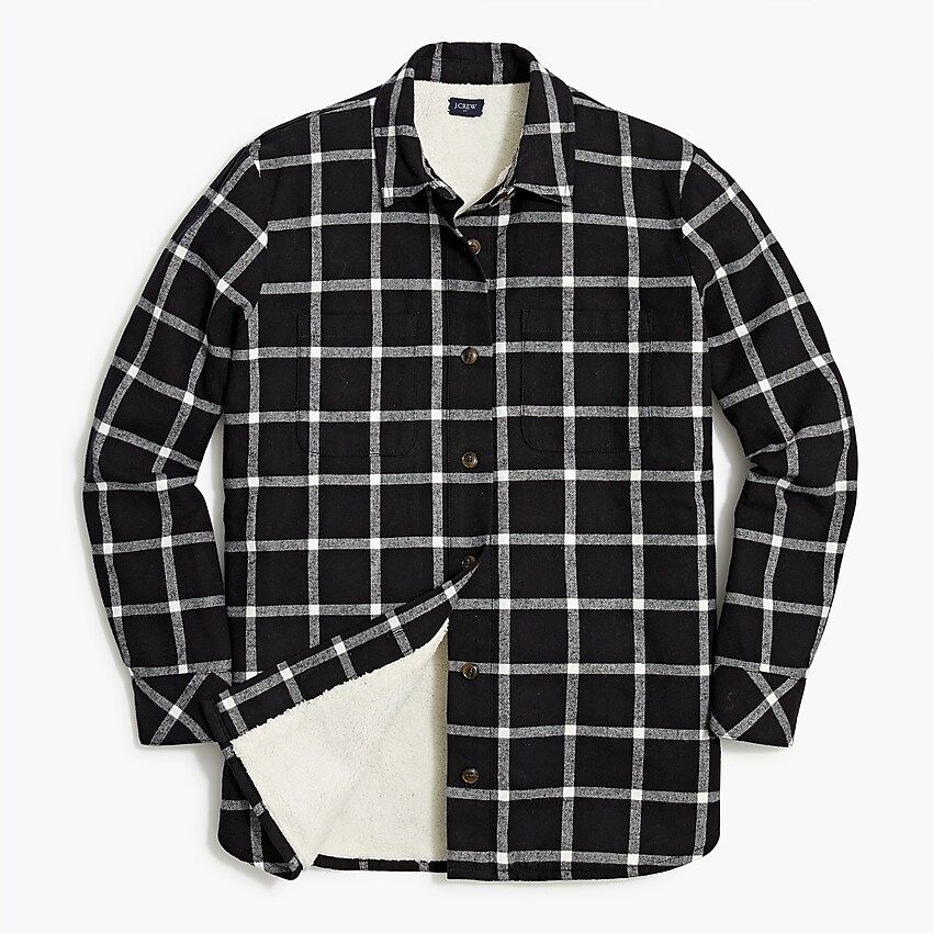 Sherpa-lined shirt-jacket | J.Crew Factory