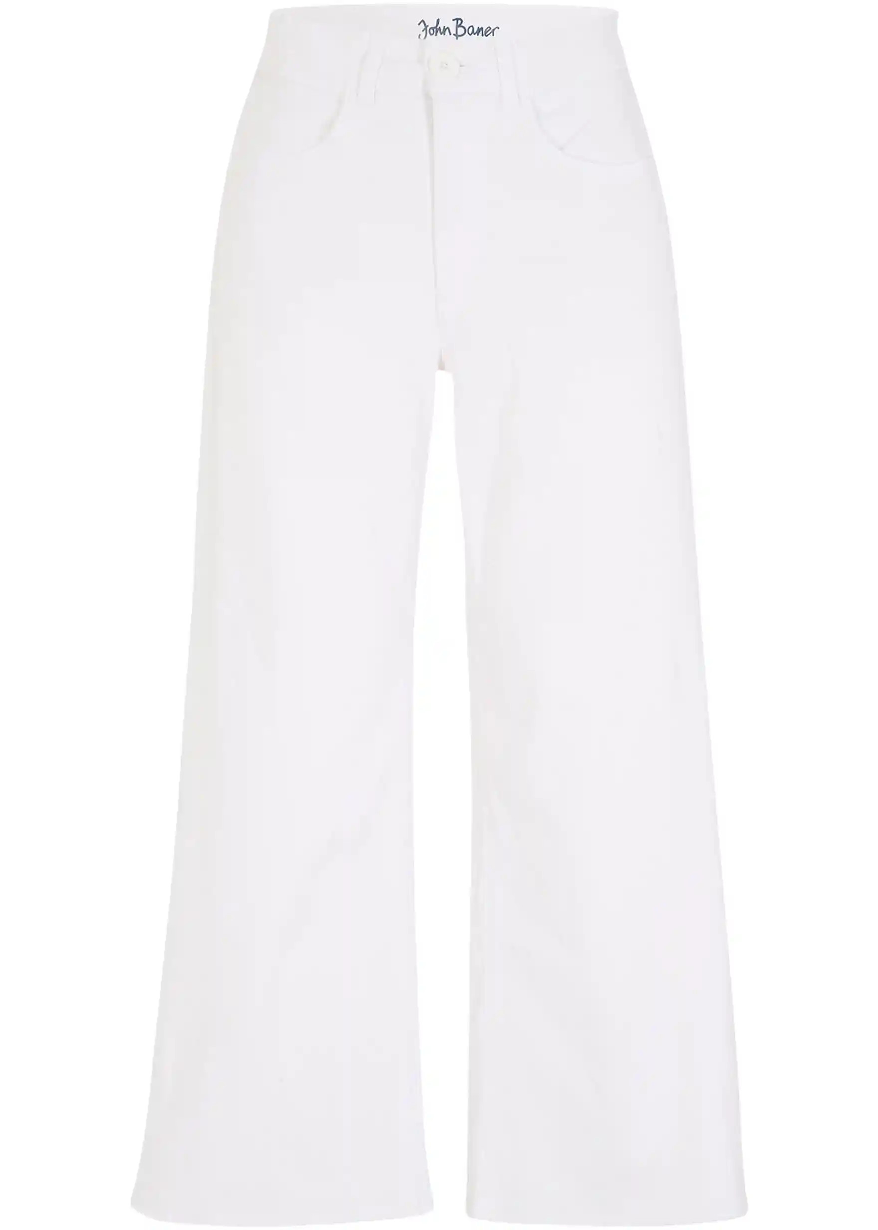Modische 7/8-Jeans mit weitem Bein - weiß, Regulär | bonprix | Bonprix DE