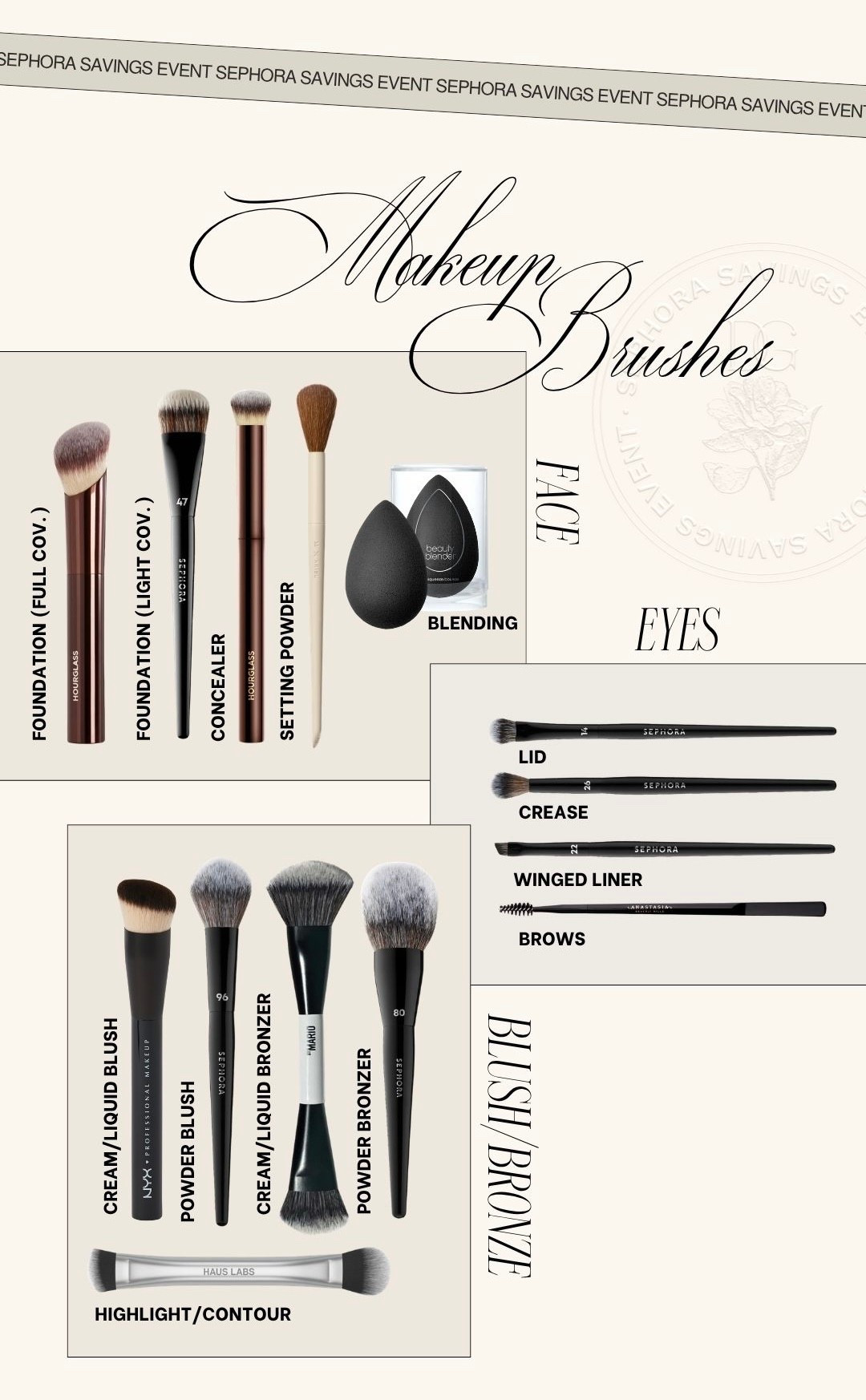 My favorite makeup brushes 〰️ Sephora sale, Sephora spring sale, Sephora favorites, Sephora haul, Sephora makeup, makeup routine, everyday makeup, Sephora savings event, makeup brush, foundation brush, concealer brush, powder brush, beauty blender, eyeshadow brush, eyeshadow brushes, best makeup brushes, brow brush, eyebrow brush

#LTKSaleAlert #LTKselfcare #LTKBeauty
