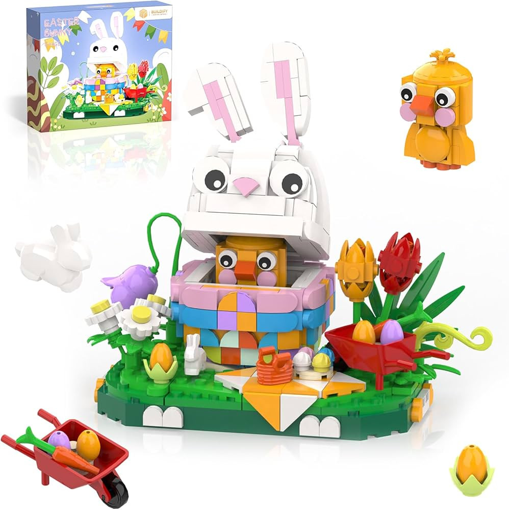 Nubee Easter Bunny Chick Building Sets, Easter Gifts for Kids Teens Adults Women, Cute Rabbit Egg... | Amazon (US)