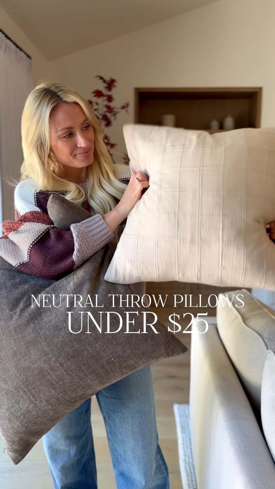These gorgeous pillows come in a pack of 2 for under $25!! I got the 24” and 20”. For the insert, size up one size to make it extra fluffy! 

#LTKSaleAlert #LTKFallSale #LTKSeasonal