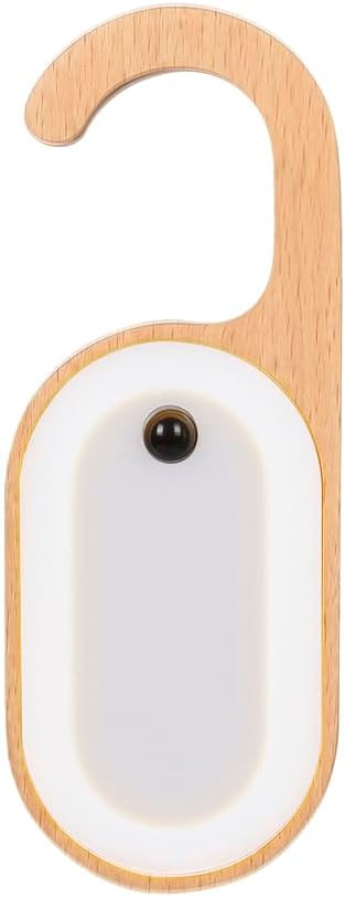 Hotel Door Sign Night Light with Motion Sensor, Reusable Message Board Doorknob Lamp, Wooden Fini... | Amazon (US)