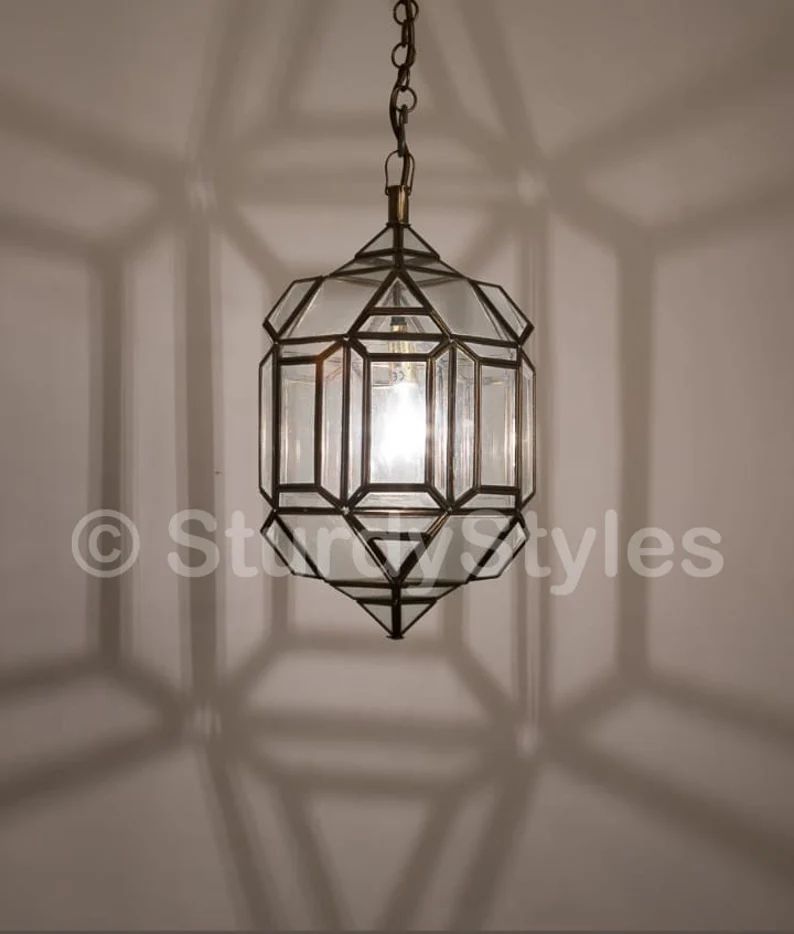 Solid Brass Moroccan Pendant light Handmade | Etsy (US)