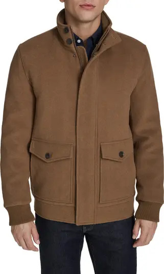 Cole Haan Signature Stand Collar Wool Blend Bomber Jacket | Nordstromrack | Nordstrom Rack