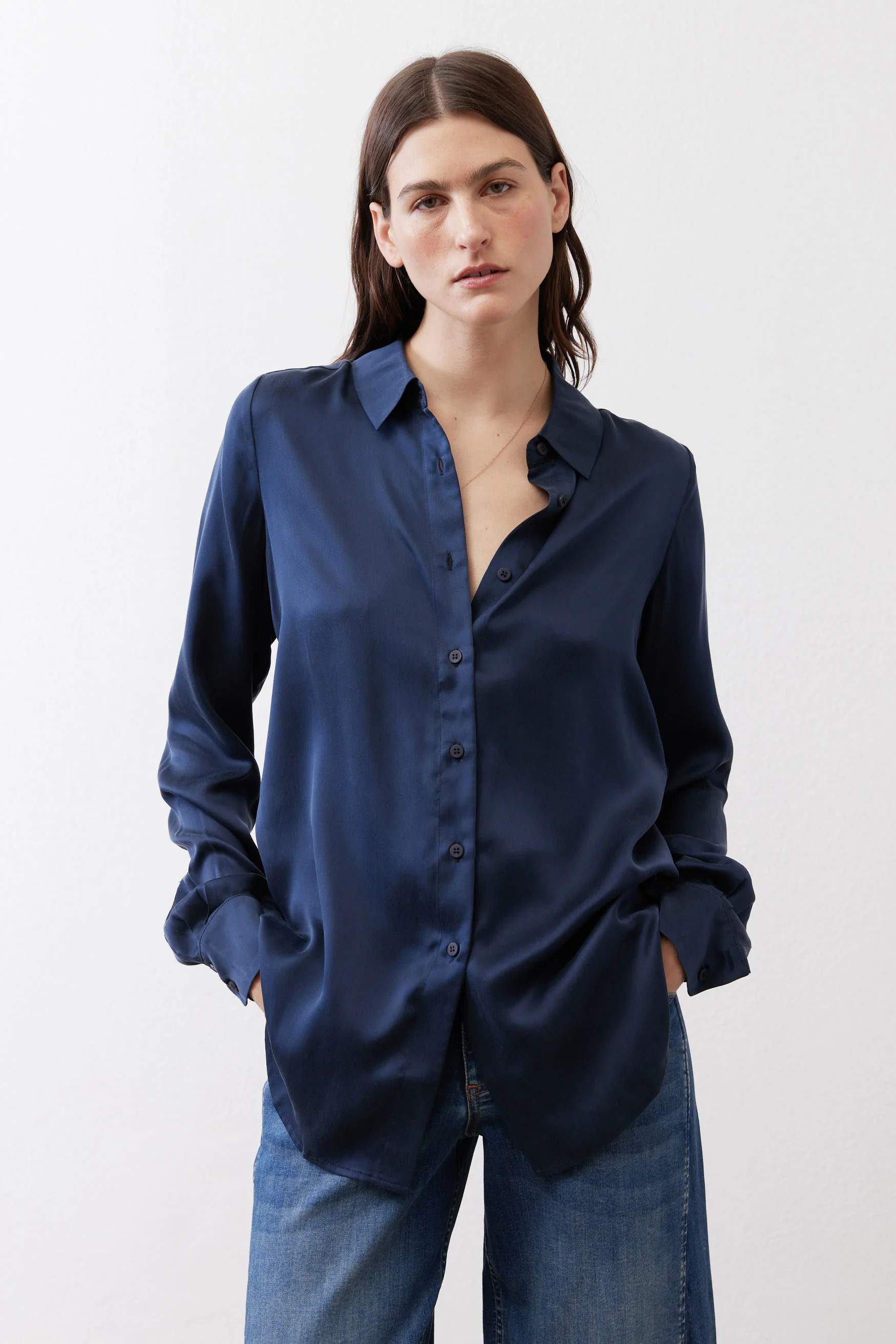 Washable Silk Button Down Top | Ruti