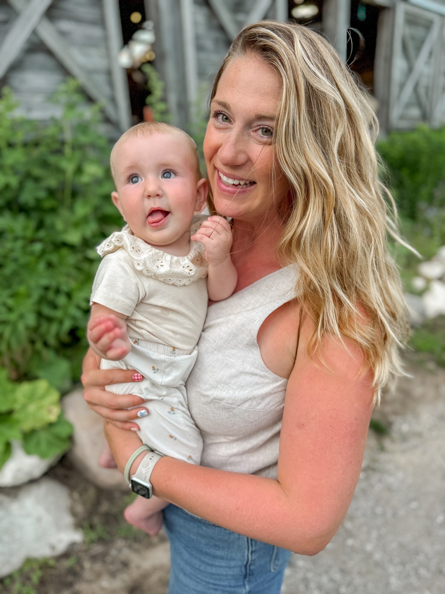the perfect look for the farm with baby girl! 🐓🐑

sized up to a large in the linen vest and it’s on sale!

#LTKStyleTip #LTKFindsUnder50 #LTKTravel