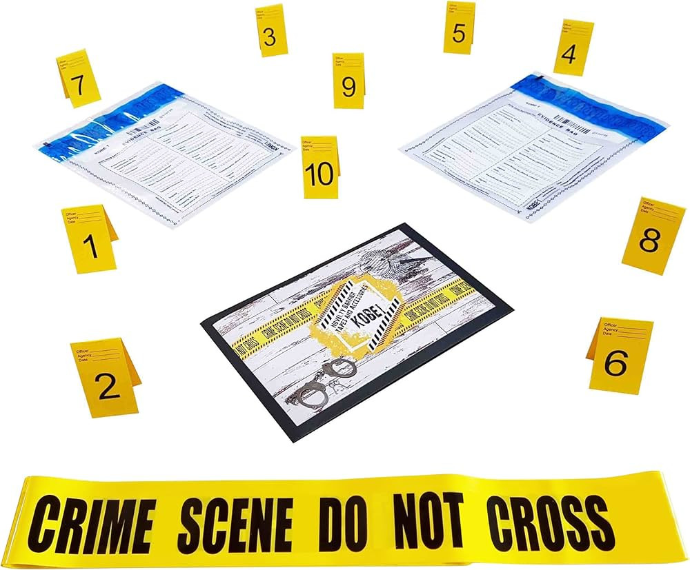 Kobe1 Crime Scene Do Not Cross Barrier Tape (20Feet),Tamper Proof Evidence Collection Bags (x2),P... | Amazon (US)