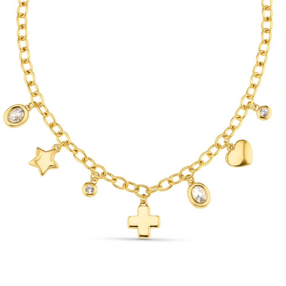 LUXE Mixed Crystal Charm Necklace | Orelia