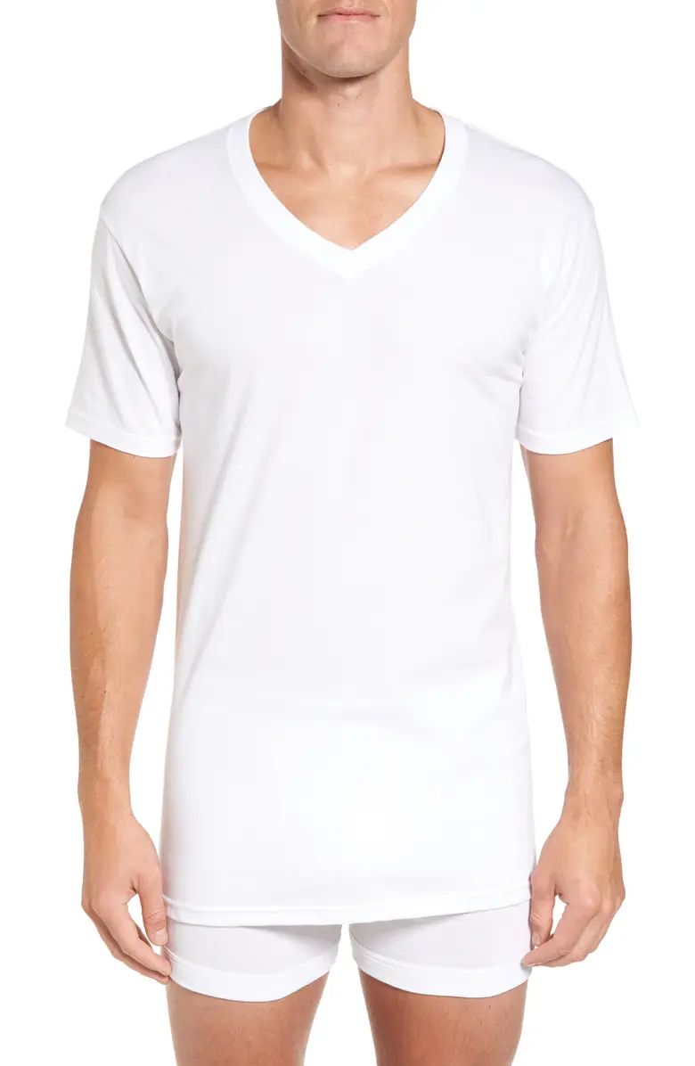 4-Pack Regular Fit Supima® Cotton V-Neck T-Shirts | Nordstrom Canada