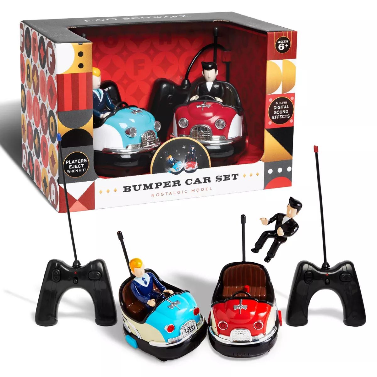 FAO Schwarz Premium 2-Player Remote Control Toy Bumper Car Set | Target