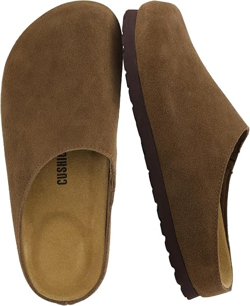 CUSHIONAIRE Lute Genuine Suede Leather Clogs for Women Indoor and Outdoor \u2013 Comfortable Slip... | Amazon (US)
