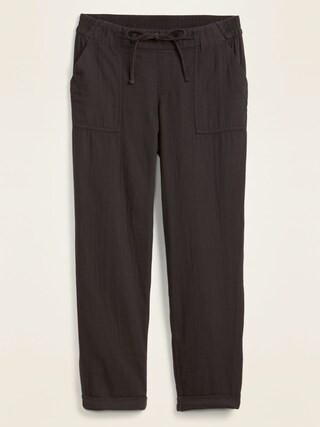 Mid-Rise Soft-Twill Utility Pants for Women | Old Navy (US)