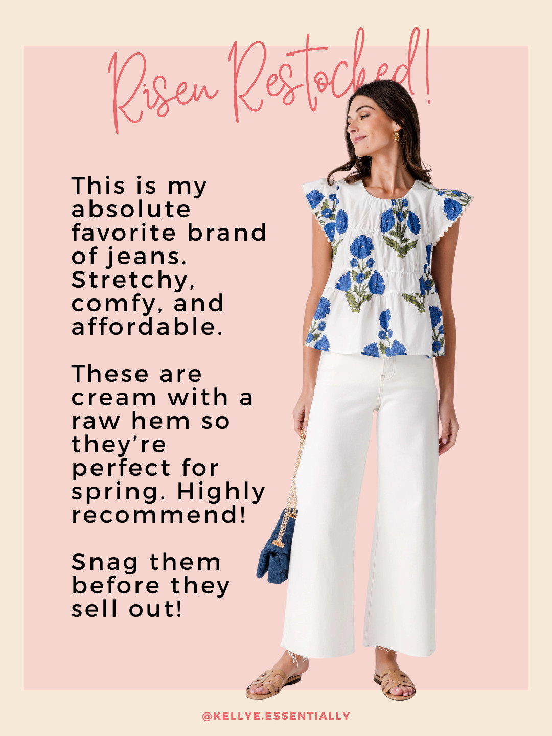 Snag these cream jeans for spring before they sell out. Risen jeans are my absolute favorite! 

 #LTKootd #LTKSeasonal