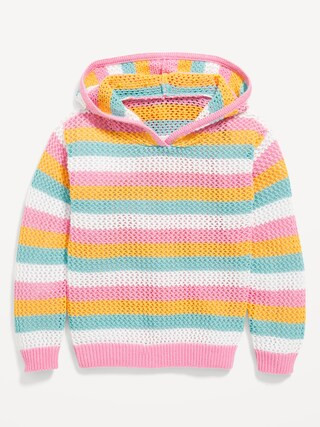 Crochet-Knit Pullover Hoodie for Toddler Girls | Old Navy (US)
